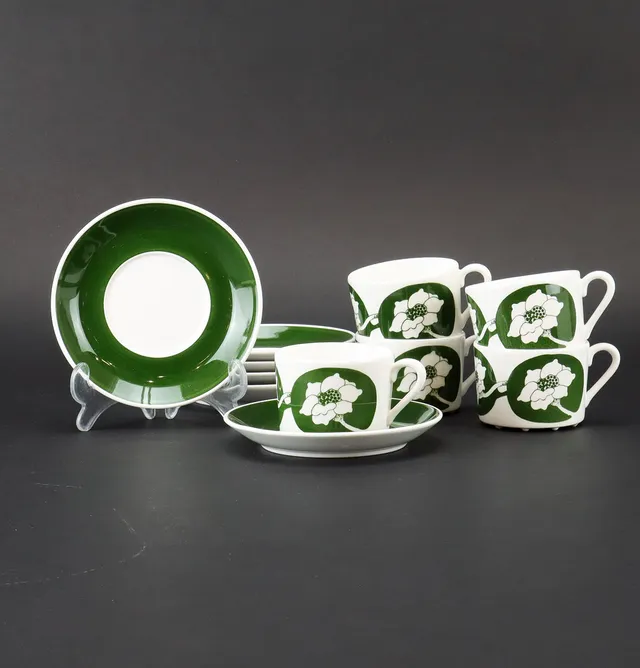 PAUL HOFF. Kaffekoppar, Gustavsberg Fleur.