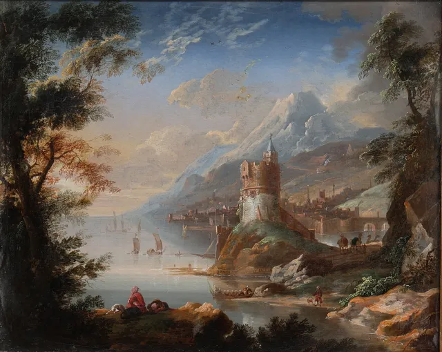 PAOLO ANESI. HANS ART. Olja på duk, osignerad, 1700-tal.