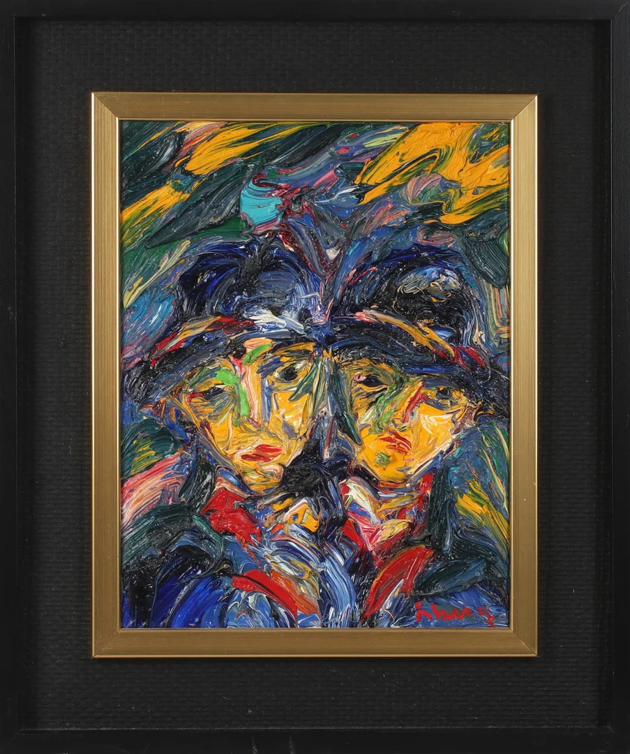 BENGT ÅBERG. Figurkomposition, olja på duk, signerad. — Paintings — Stadsauktion Sundsvall