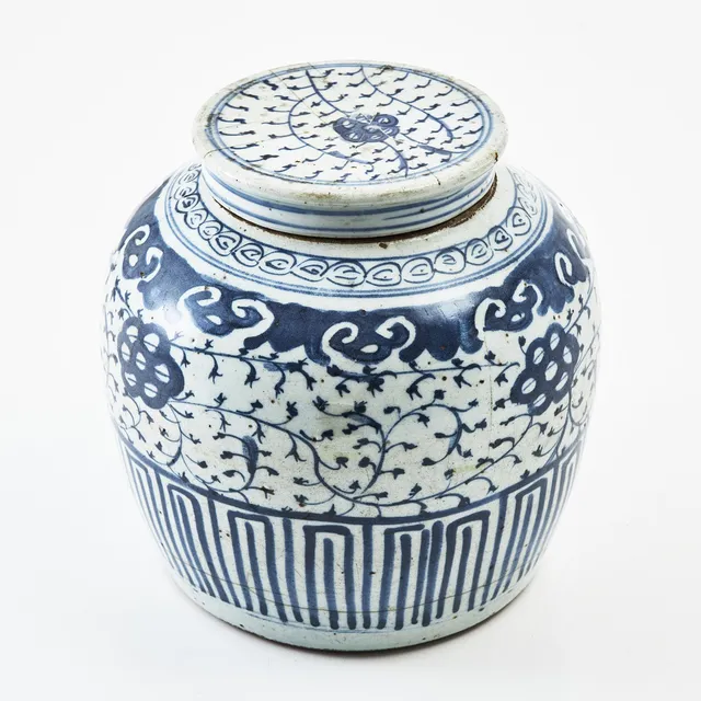 BOJAN, porslin, Kina, 1800-tal, dekor i underglasyrblått.