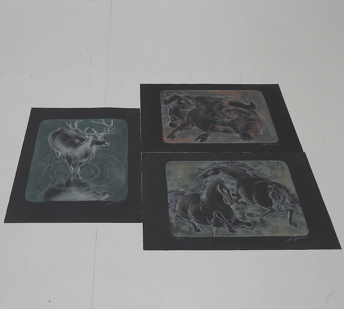 HANS ERNI. FIGURKOMPOSITIONER, TRE ST. — Engravings & Prints — Crafoord Auktioner Lund