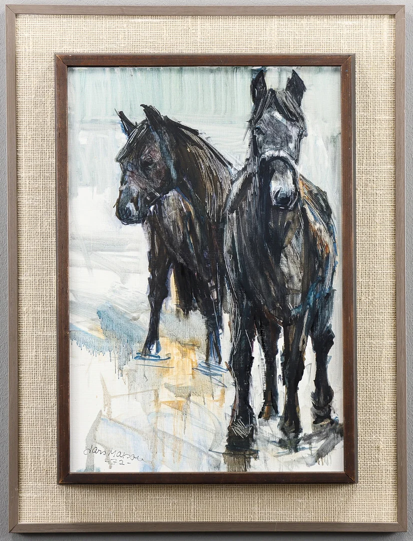LARS MATSON. Olja på pannå, signerad -72. — Paintings — Karlstad Hammarö Auktionsverk