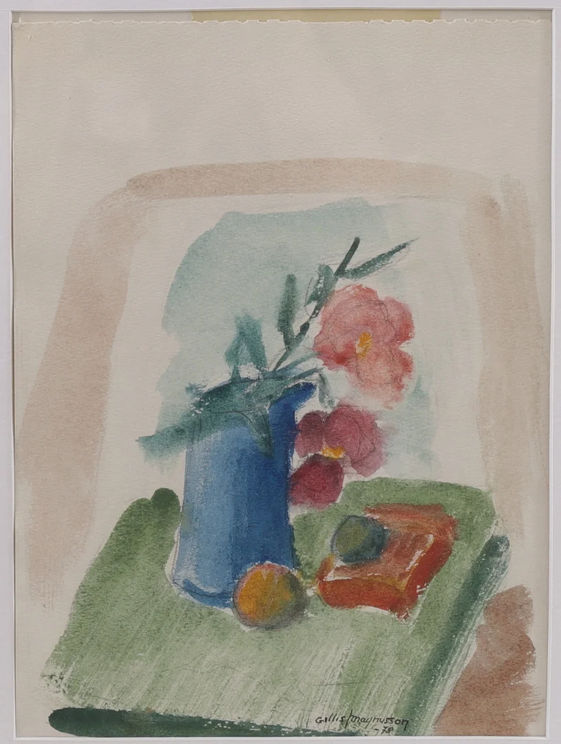 GILLIS MAGNUSSON. Stilleben, akvarell, signerad, daterad -78. — Paintings — Växjö Auktionskammare