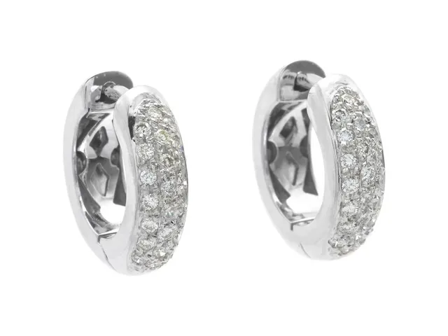 ÖRHÄNGEN, 18K vitguld, briljantslipade diamanter ca 0,44 ctv, ca W-Cr/SI-P, höjd 15 mm, vikt 7,4 g.
