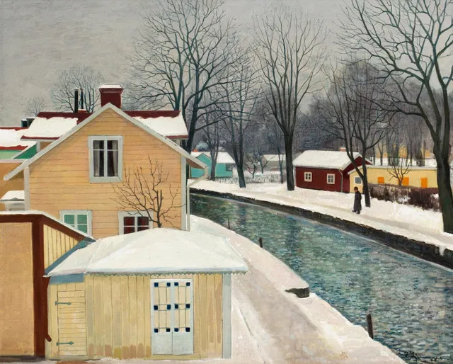 Reinhold Ljunggren, Vintermotiv från Trosa.