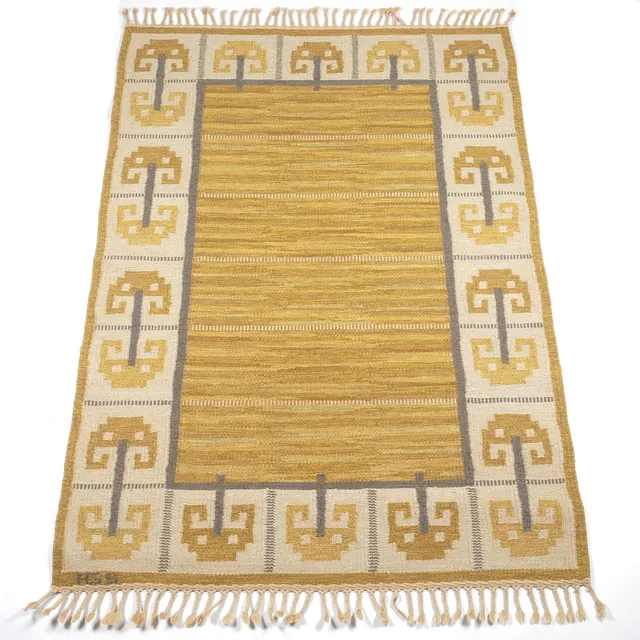 ANNA GRETA SJÖQVIST. Matta, rölakan, "Krabba", monogramsignerad AGS, 138x203 cm.