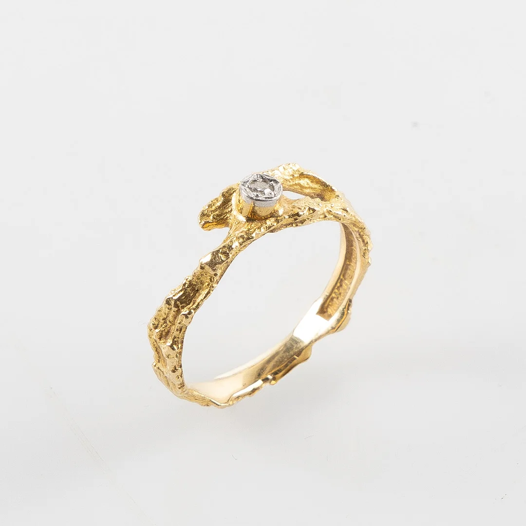 BJÖRN WECKSTRÖM. Ring, "Diamantdamm", 18K guld, Lapponia. — Rings — Stockholms Auktionsverk Helsingborg
