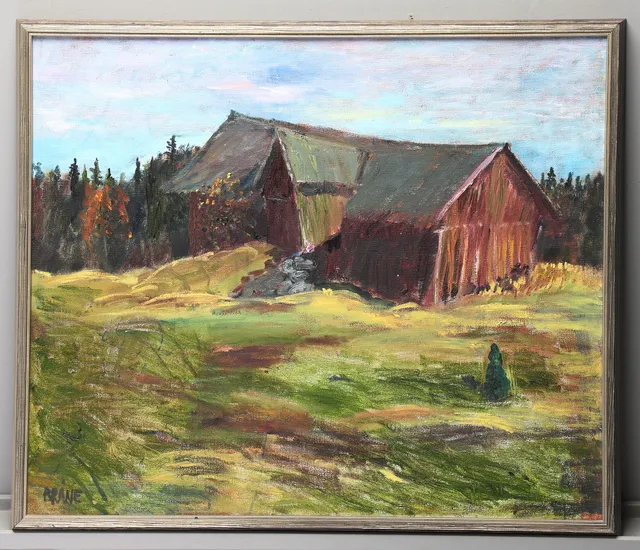 BARBRO BRÅNE. Olja på duk, signerad.