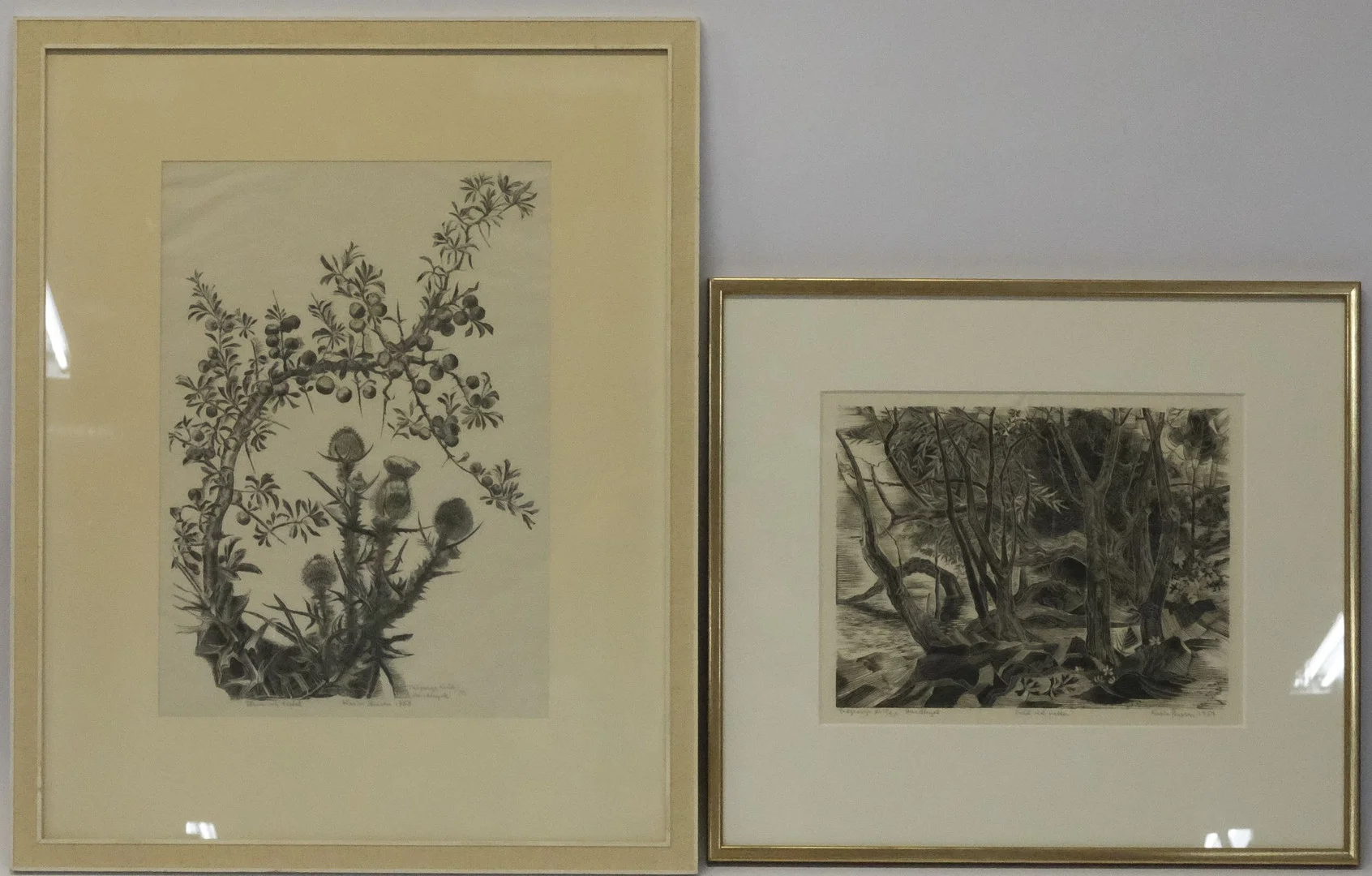 KARIN PERSSON. TVÅ HANDTRYCK. — Engravings & Prints — Björnssons Auktionskammare