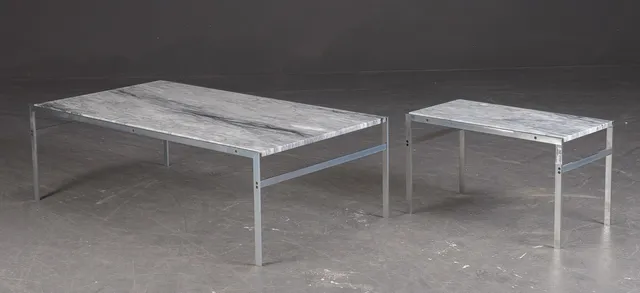 Preben Fabricius and Jørgen Kastholm. Sofa table and side table (2)
