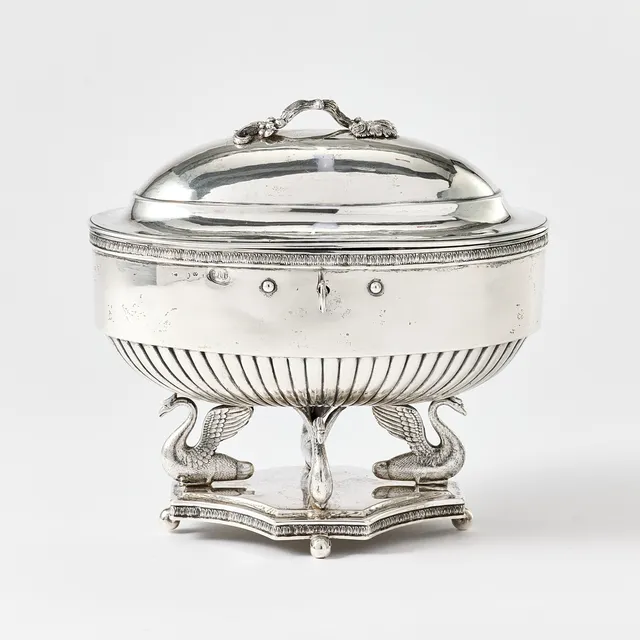 ANDERS LUNDQVIST. Sockerskrin, silver, Stockholm, 1818.