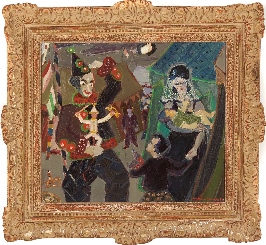 Johannessen, Erik Harry — Figurgruppe, 1946 — Kunst/Maleri — Blomqvist