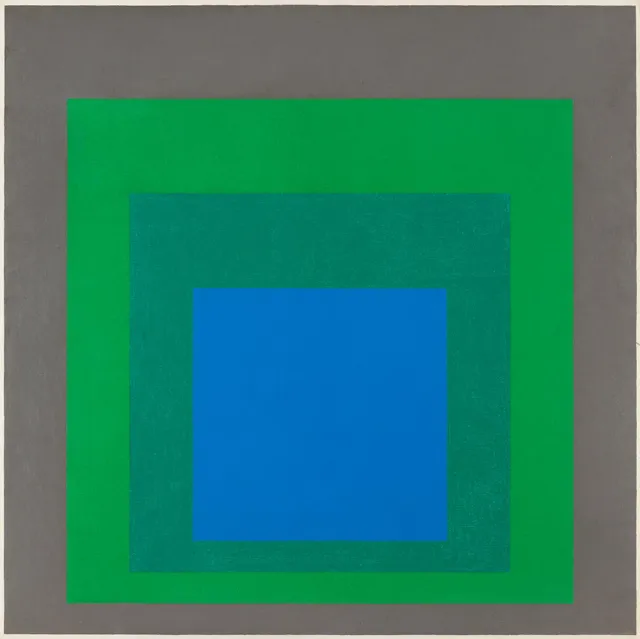 Josef Albers, "Study for Homage to the Square: 'Starblue'".