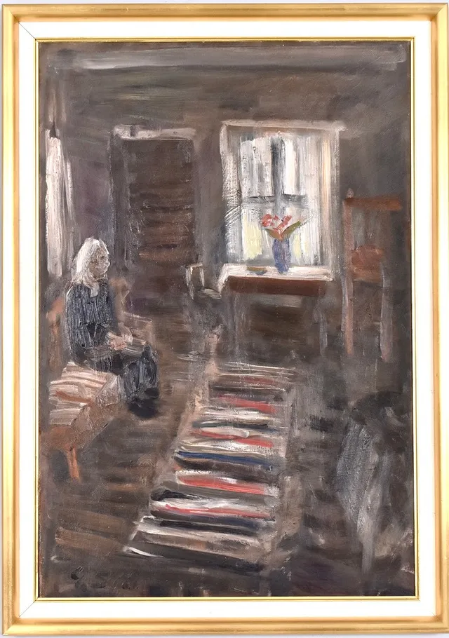 GUSTAF SJÖÖ. Olja på pannå.