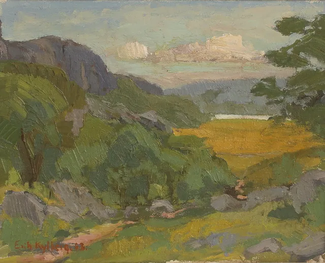 ERIK KYLBERG. Olja på pannå, signerad.