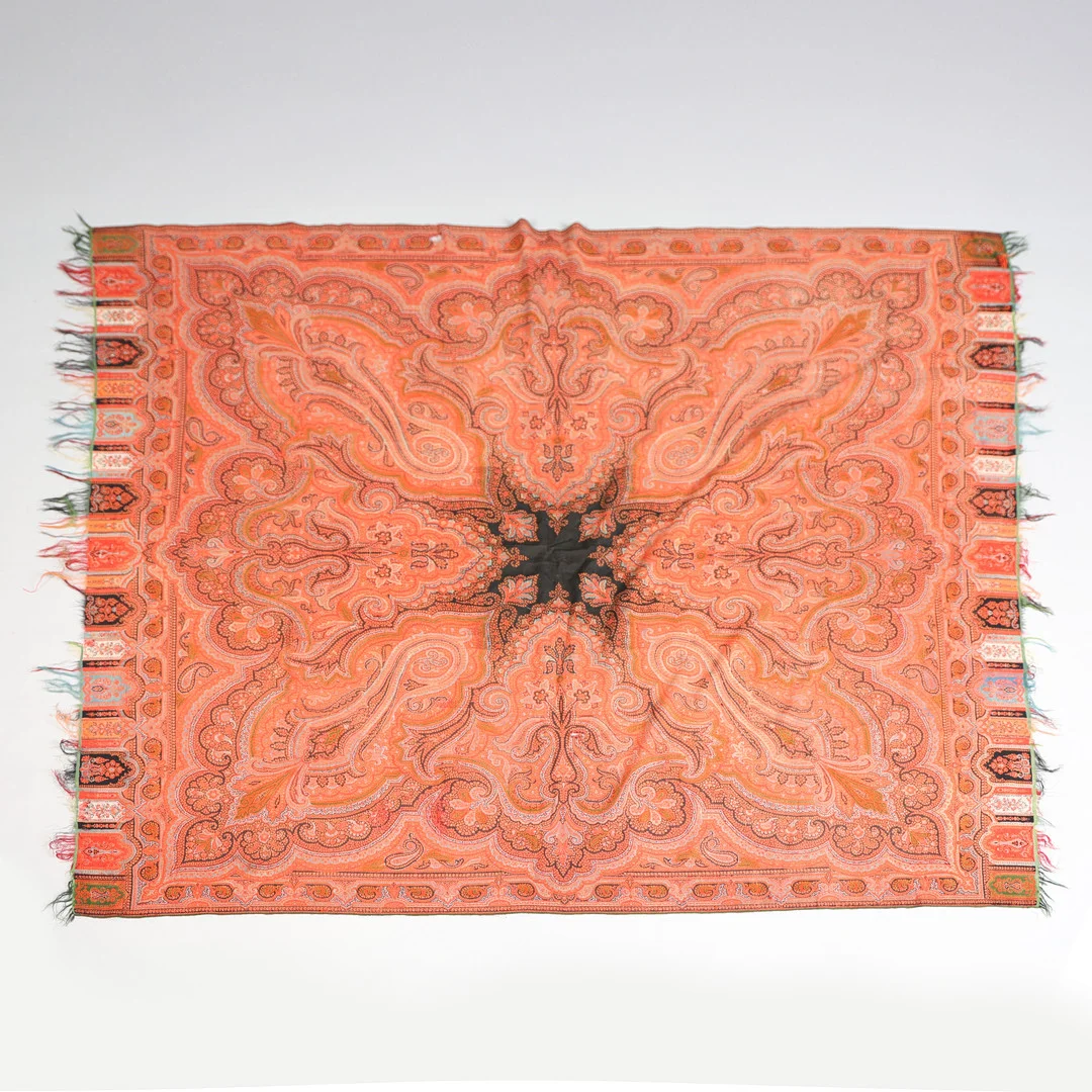 A 19TH CENTURY KASHMIRI WOOL PAISLEY SHAWL. — Textiles — Bishop & Miller