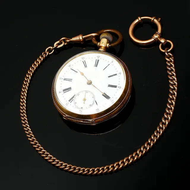 FICKUR, manuell, ankargång, boett av 18K guld, osignerad, tidigt 1900-tal.