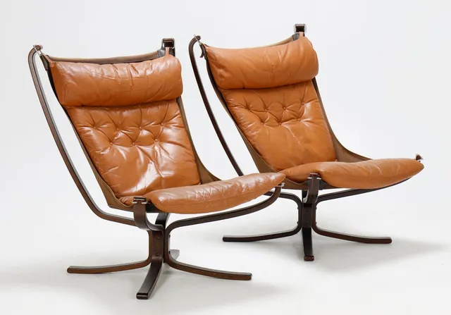 Ingmar Relling. A pair of high-back armchairs model Siesta (2)