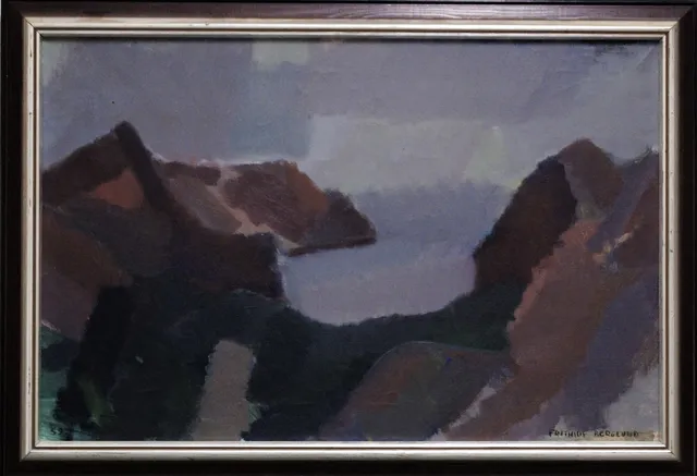 FRITHIOF BERGLUND. olja på duk, signerad.