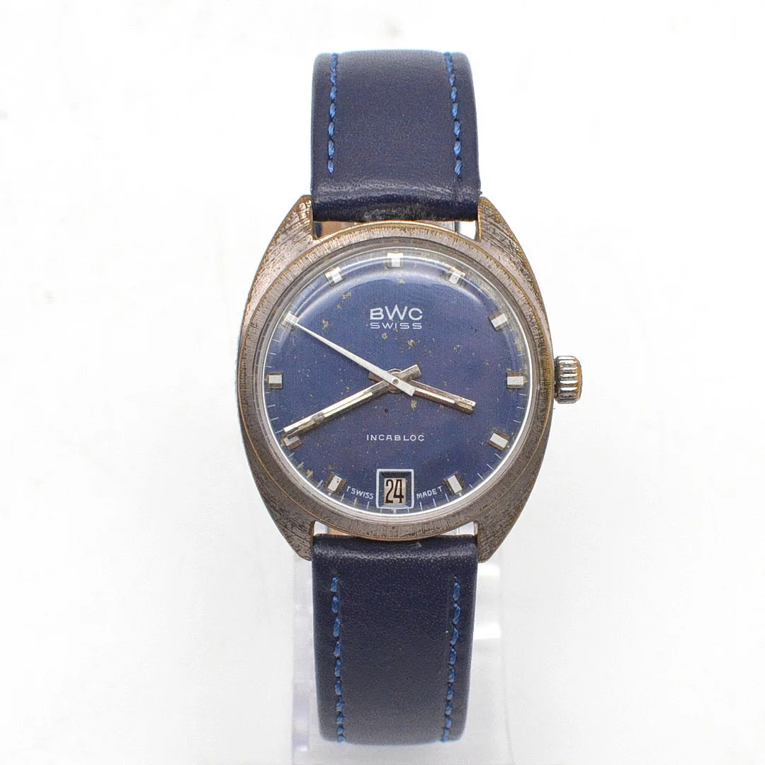 BWC SWISS INCABLOC, ARMBANDUHR, DAYDATE-ANZEIGE, Modell: 831002, HANDAUFZUG, UM 1970ER JAHRE. — Wristwatches — Kunst- und Auktionshaus Kleinhenz