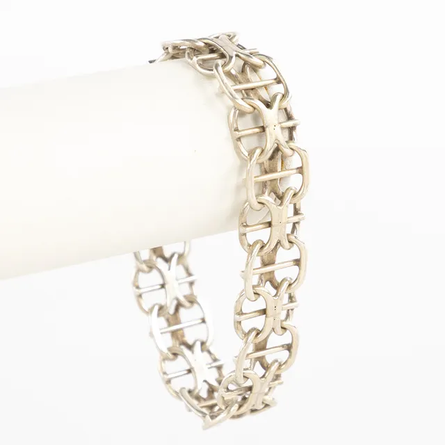 ARMBAND, x-länk, silver.