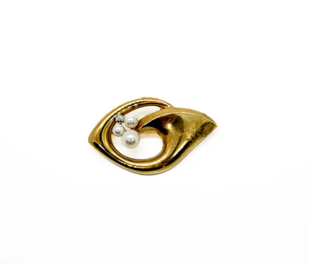 Brosch. 18k Guld.