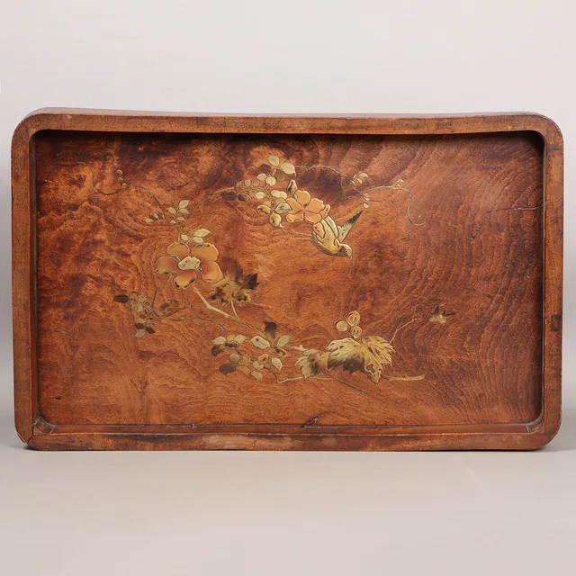 A JAPANNED TRAY.