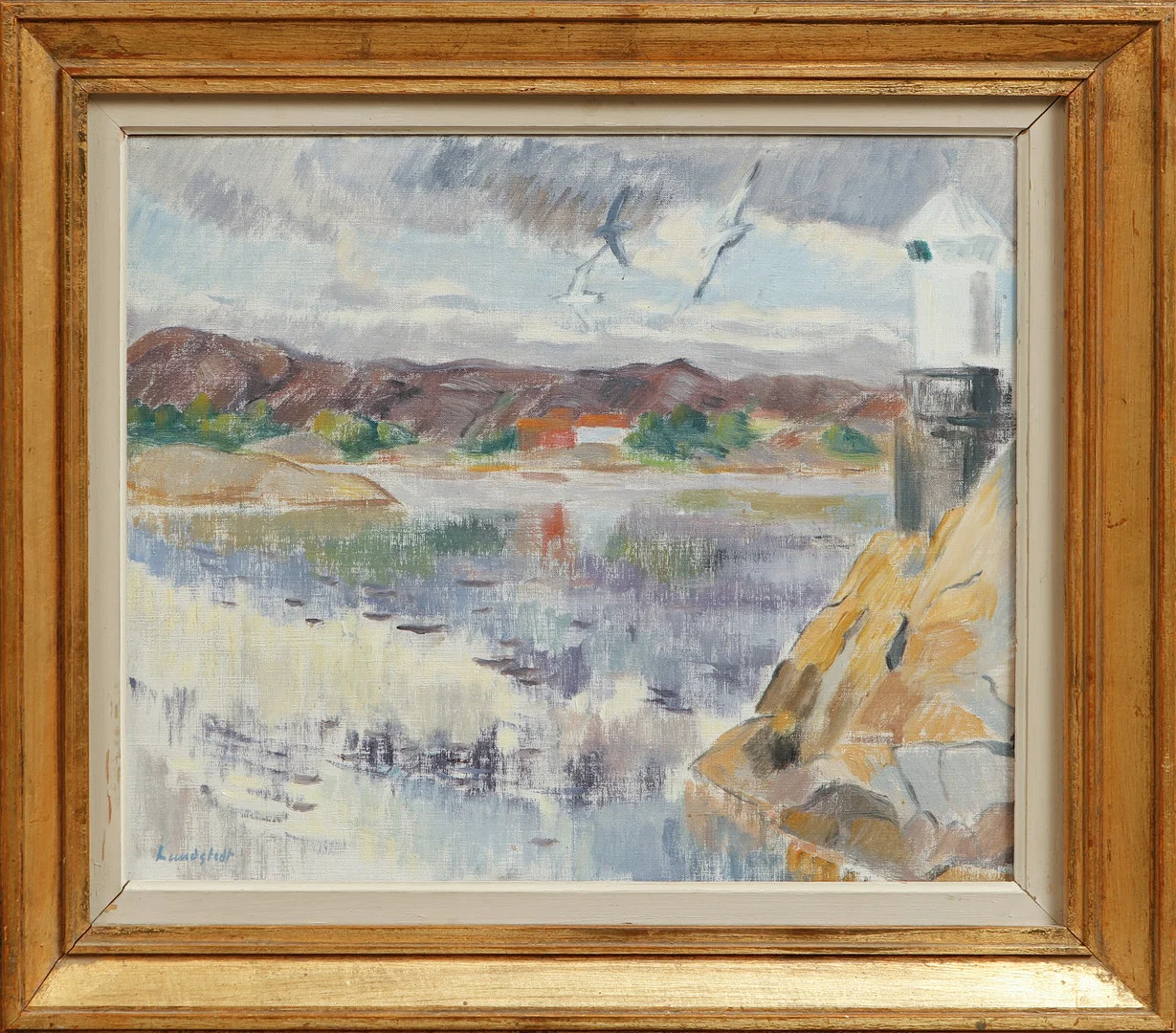 KRISTIAN LUNDSTEDT. Kustmotiv, olja på duk, signerad. — Paintings — Göteborgs Auktionsverk