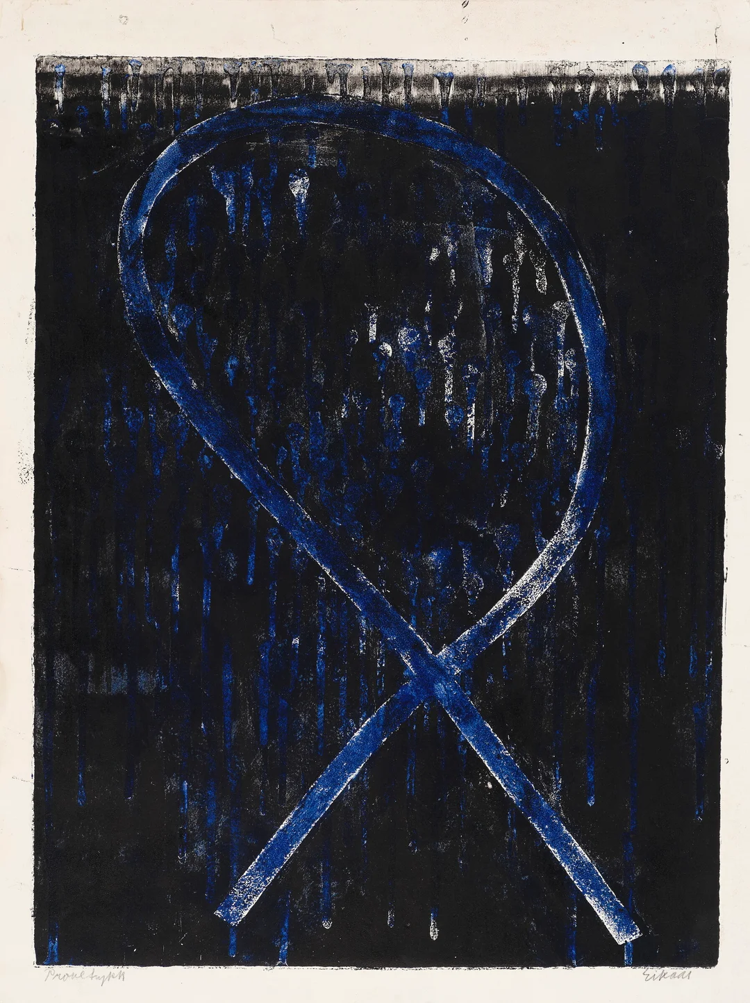 Eikaas, Ludvig — "Regn" før 1971 — Kunst/Grafikk — Blomqvist
