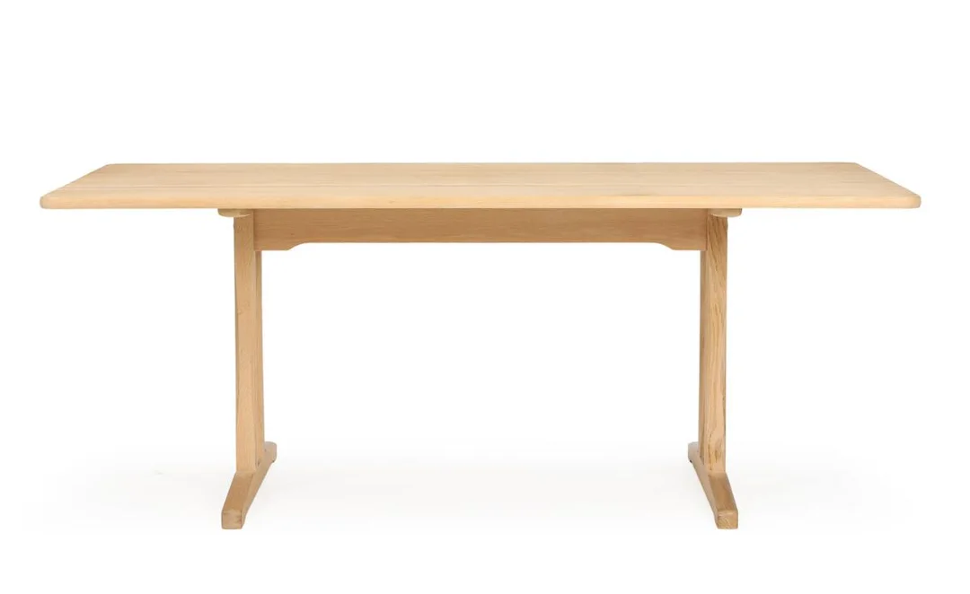 “Shaker”. A rectangular solid oak dining table. Model C 18. Manufactured and marked by Fredericia Furniture. H. 70.5. L. 180. W. 90 cm. — Modern Furniture — Bruun Rasmussen