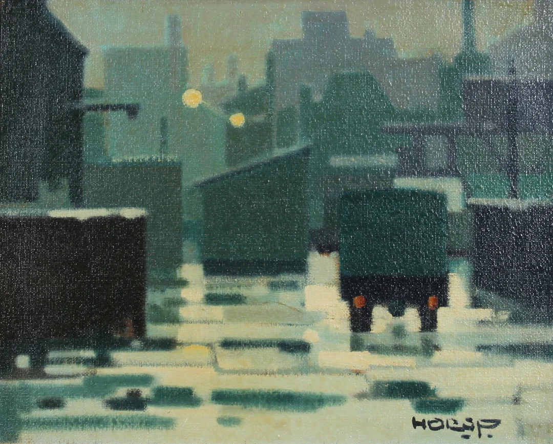 Knud Horup. Byparti. — Paintings and sculptures/Other pictorial art and sculptures — Lauritz