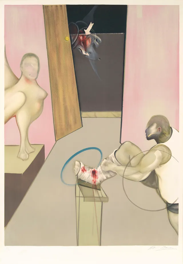 Bacon, Francis — "Oedipe et le sphinx d'après Ingres" 1984
