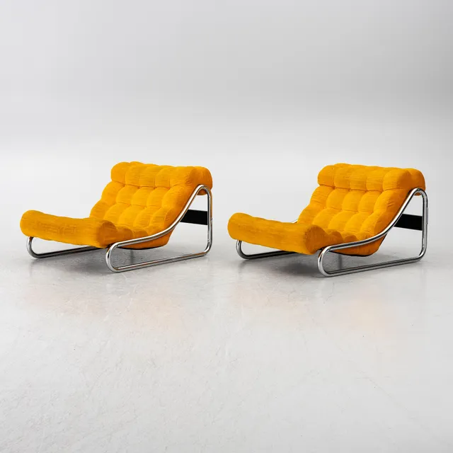 Gillis Lundgren, fåtöljer, ett par, "Impala", Ikea, 1970-tal.