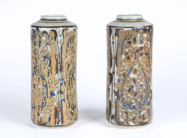 Ivan Weiss for Royal Copenhagen. A pair of glazed stoneware vases. (2)