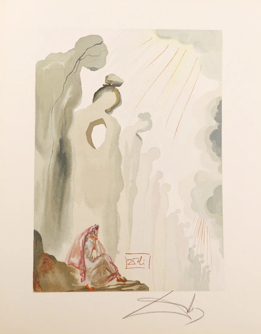 SALVADOR DALÍ. DIVINA COMEDIA, litografía sobre papel firmada en plancha. — Engravings & Prints — Barcelona Auctions