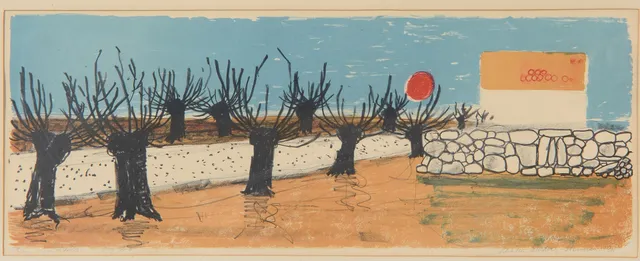 KERSTIN LUNDBERG STENMAN. "Pilallé", färglitografi, signerad, numrerad 76/150, daterad 1961.