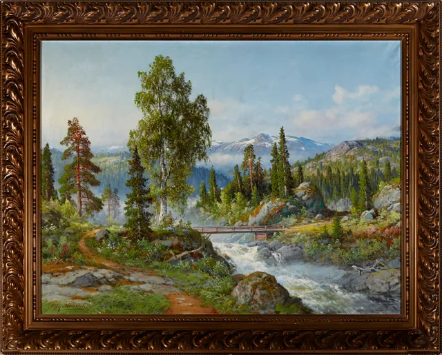 Nordlien, Olaf — Landskap med foss