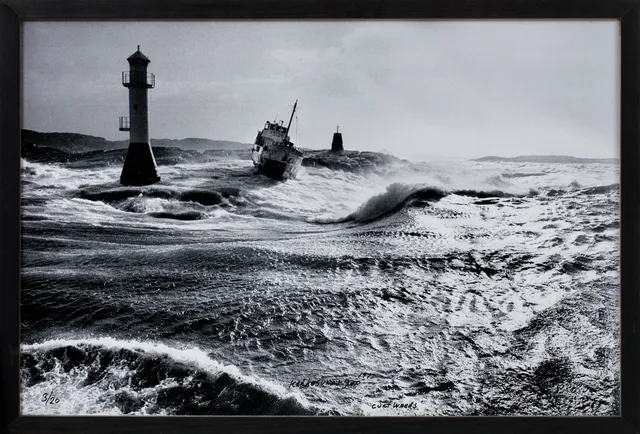 CURT WARÅS. "Kråkesunds gap", Fotografi, signerad och numrerad 3/20.