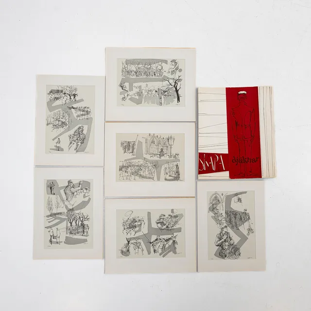 EDNA CERS-WINBERG (F.1934). Mapp med 6 litografier, signerade, numrerade 117/300.