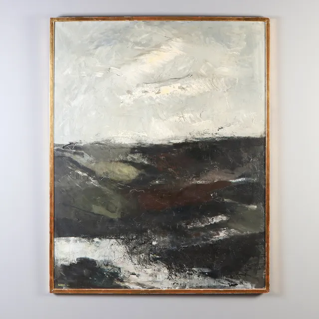 GUSTAV ARNE. Oljemålning på duk. "Januari". Signerad och daterad 1966.