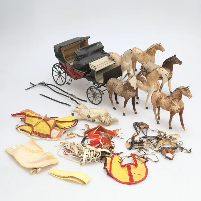 HÄSTVAGN,HÄSTAR samt tillbehör ,1900-talets första hälft.