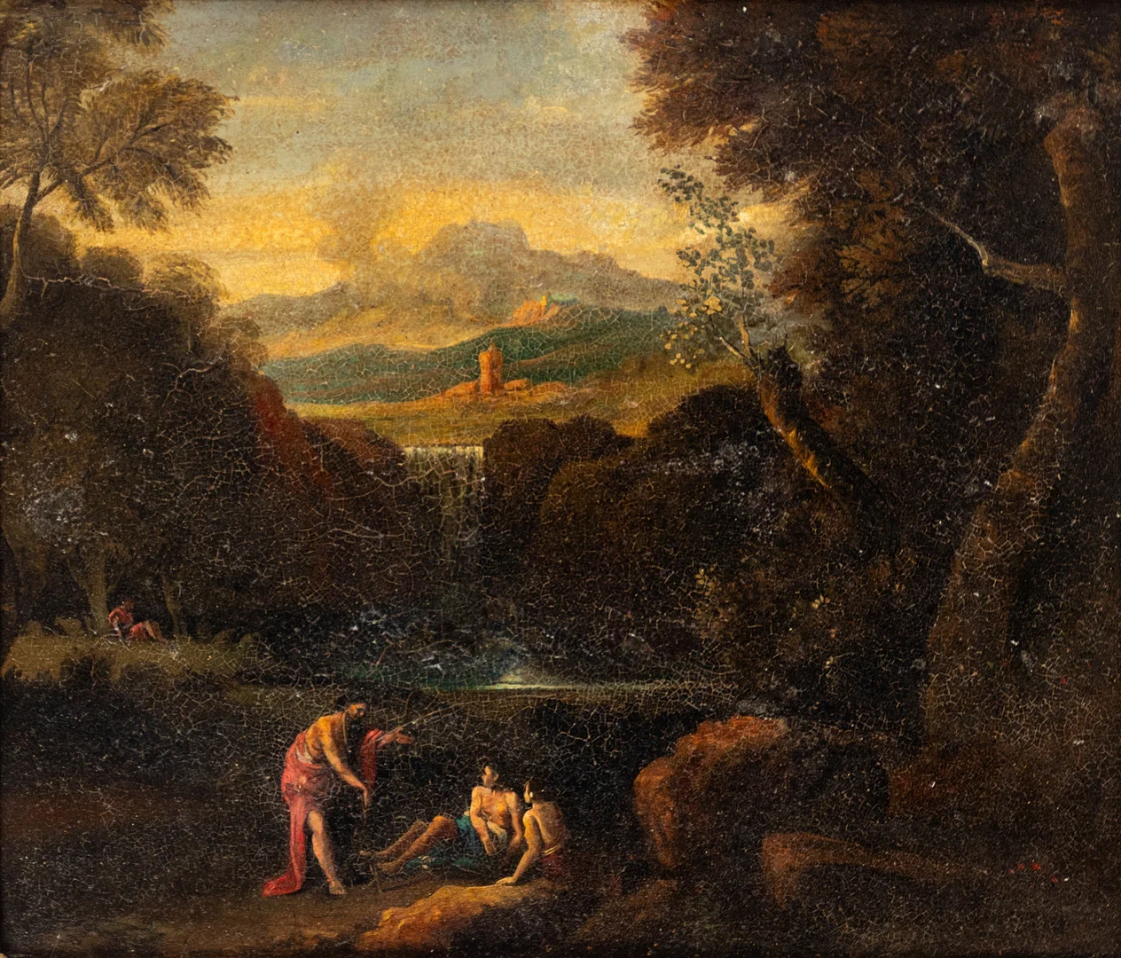 NACH JAN FRANS VAN BLOEMEN (1662-1749). Landschaft mit Figurenstaffage. — Paintings — Stockholms Auktionsverk Hamburg