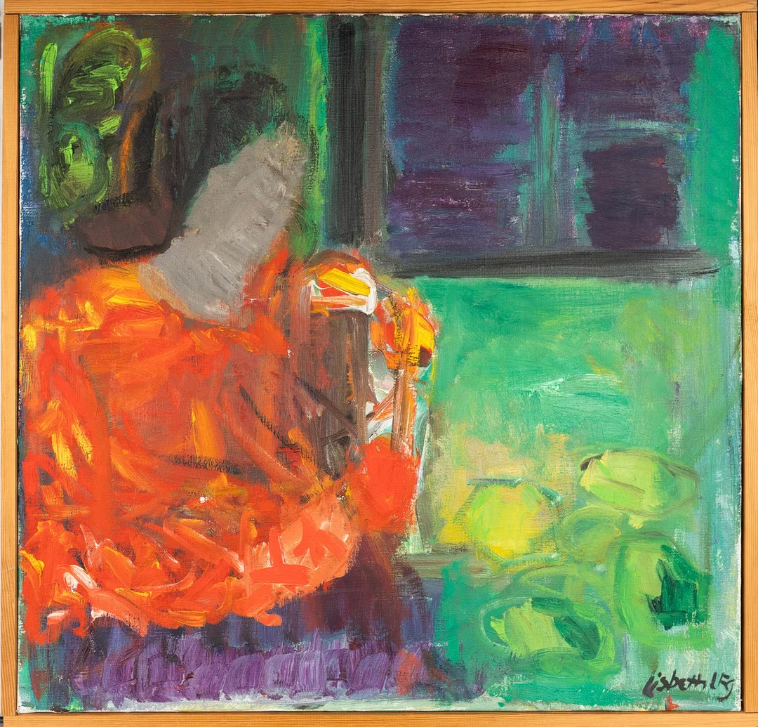 LISBETH LINDQVIST FORSBERG. Olja på duk, ”Kvinna”, Signerad, 1974. — Paintings — Norrlands Auktionsverk