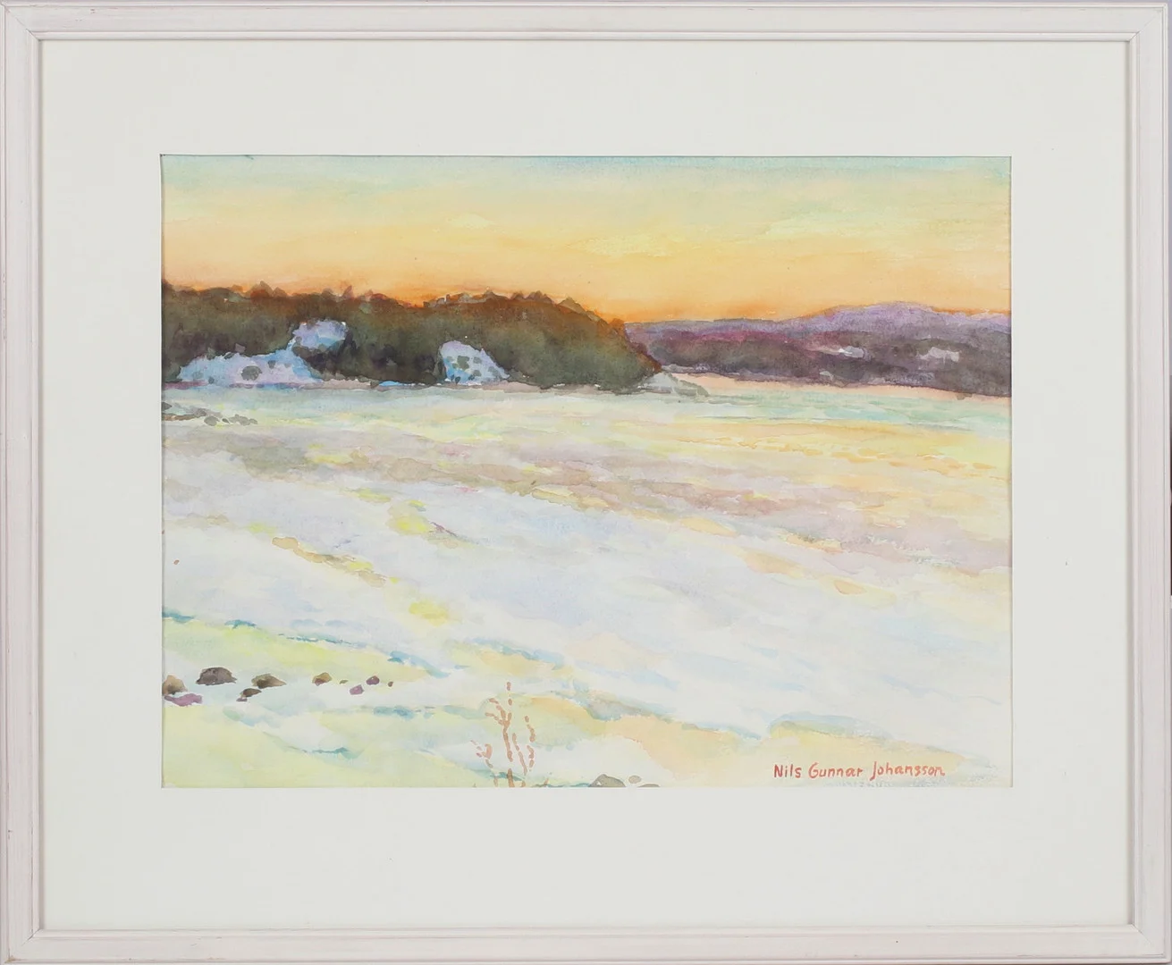 NILS GUNNAR JOHANSSON. "Udden", akvarell, signerad. — Paintings — Stadsauktion Sundsvall