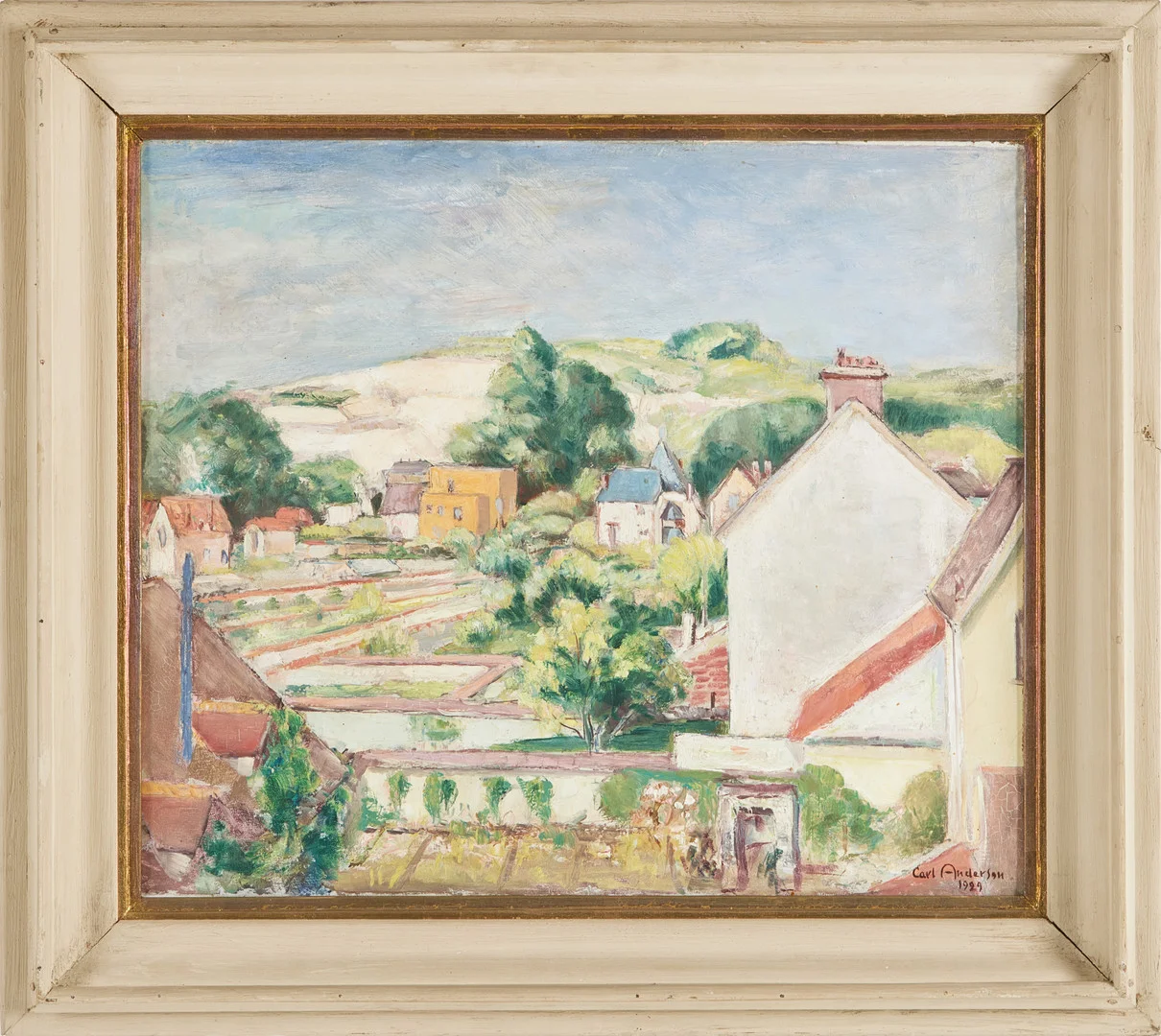 CARL ANDERSON. Sydlänsk landskap, signerad och daterad 1929, olja på duk. — Paintings — Stockholms Auktionsverk Magasin 5