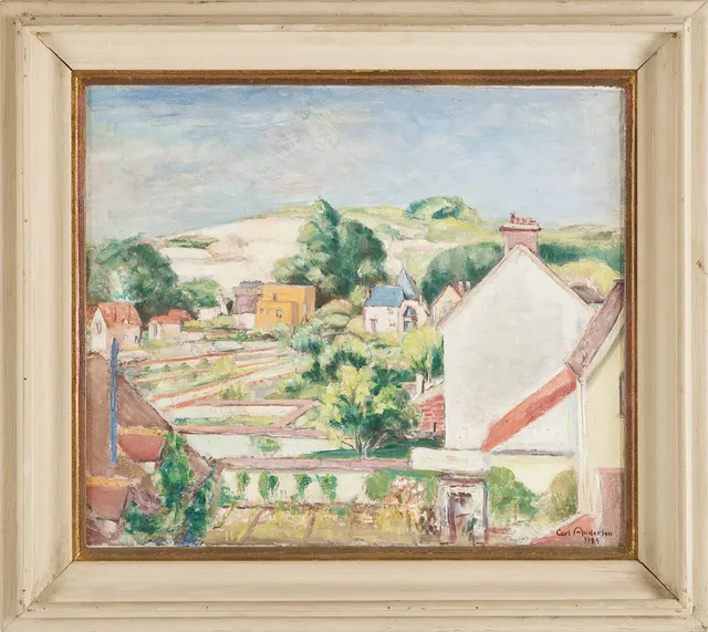 CARL ANDERSON. Sydlänsk landskap, signerad och daterad 1929, olja på duk.