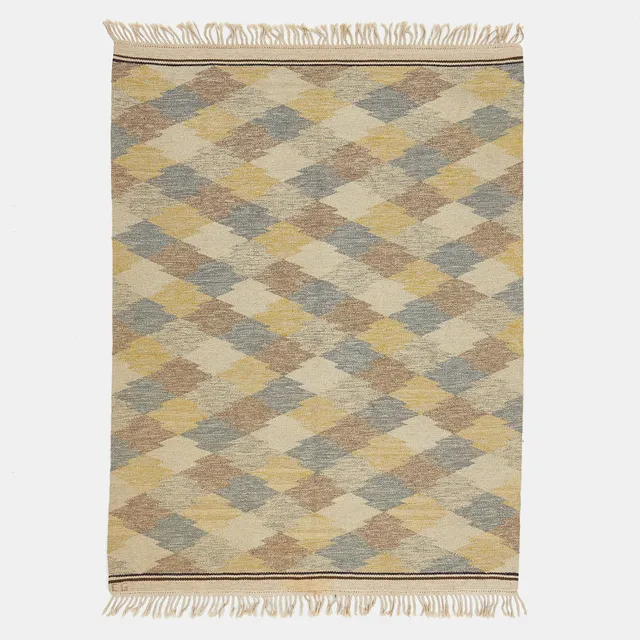 ELSA GULLBERG. "All over Diamonds", matta, rölakan, 1940/50-tal, monogramsignerad, 171 x 230 cm.