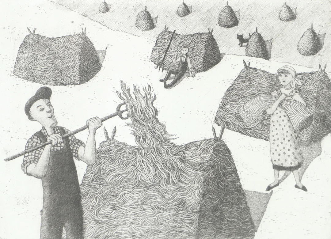 EVA REX. Etsning, signerad 2000. — Engravings & Prints — Helsingborgs Auktionskammare
