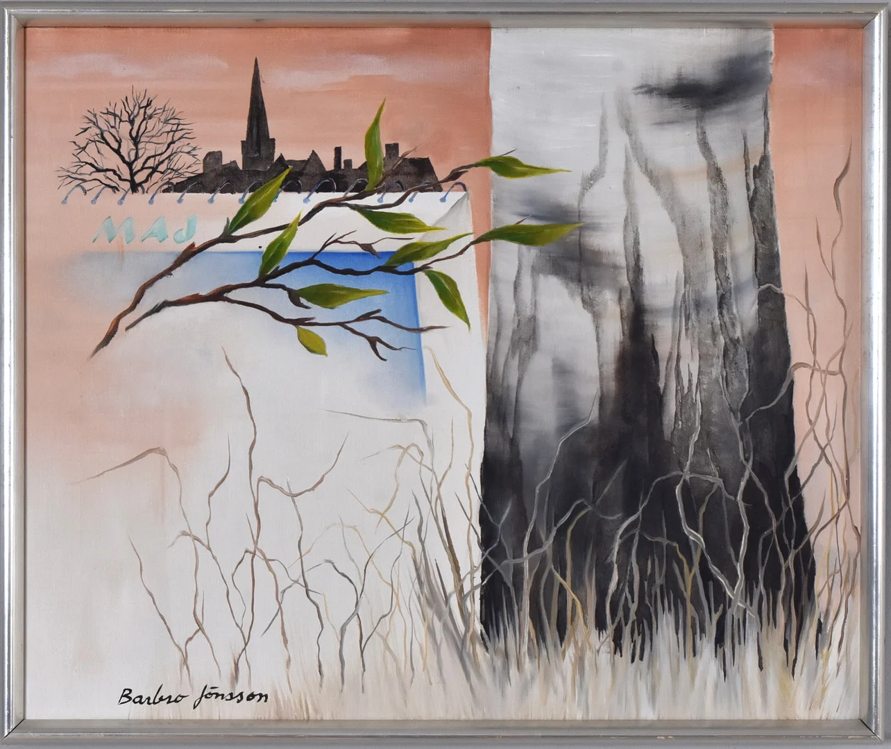 BARBRO JÖNSSON. Olja på duk. — Paintings — Halmstads Auktionskammare