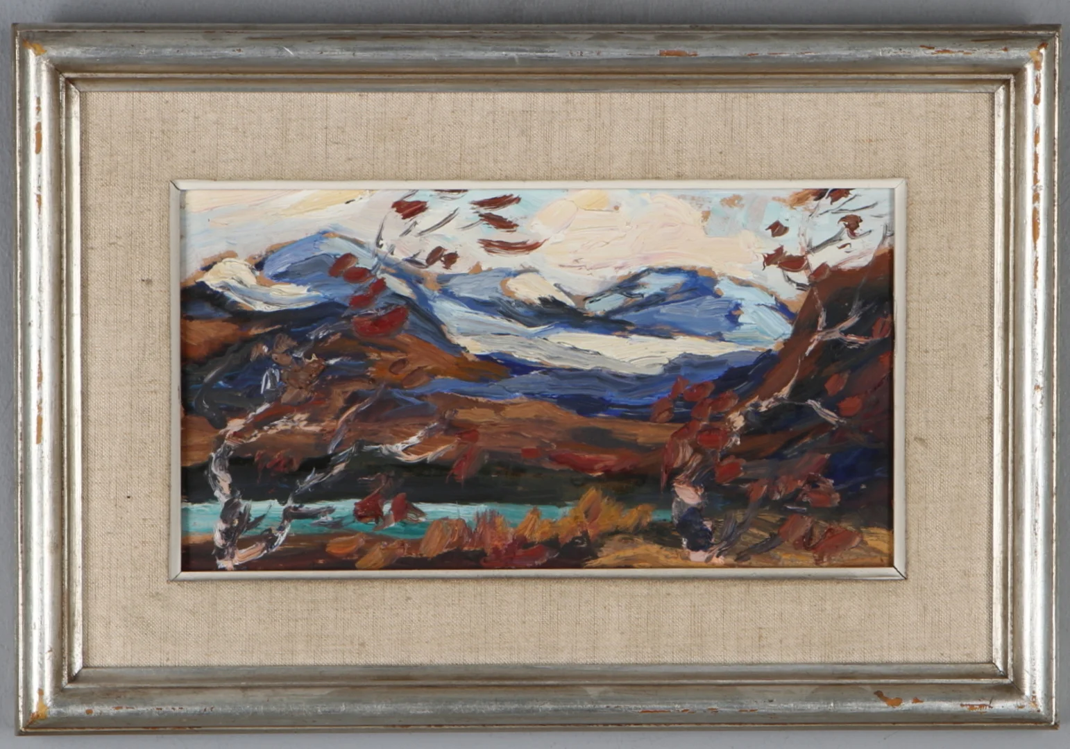 ERIK OSSLUND. TILLSKRIVEN. "Lappländskt Fjällandskap", olja på pannå, osignerad. — Paintings — Auktionshuset Kolonn